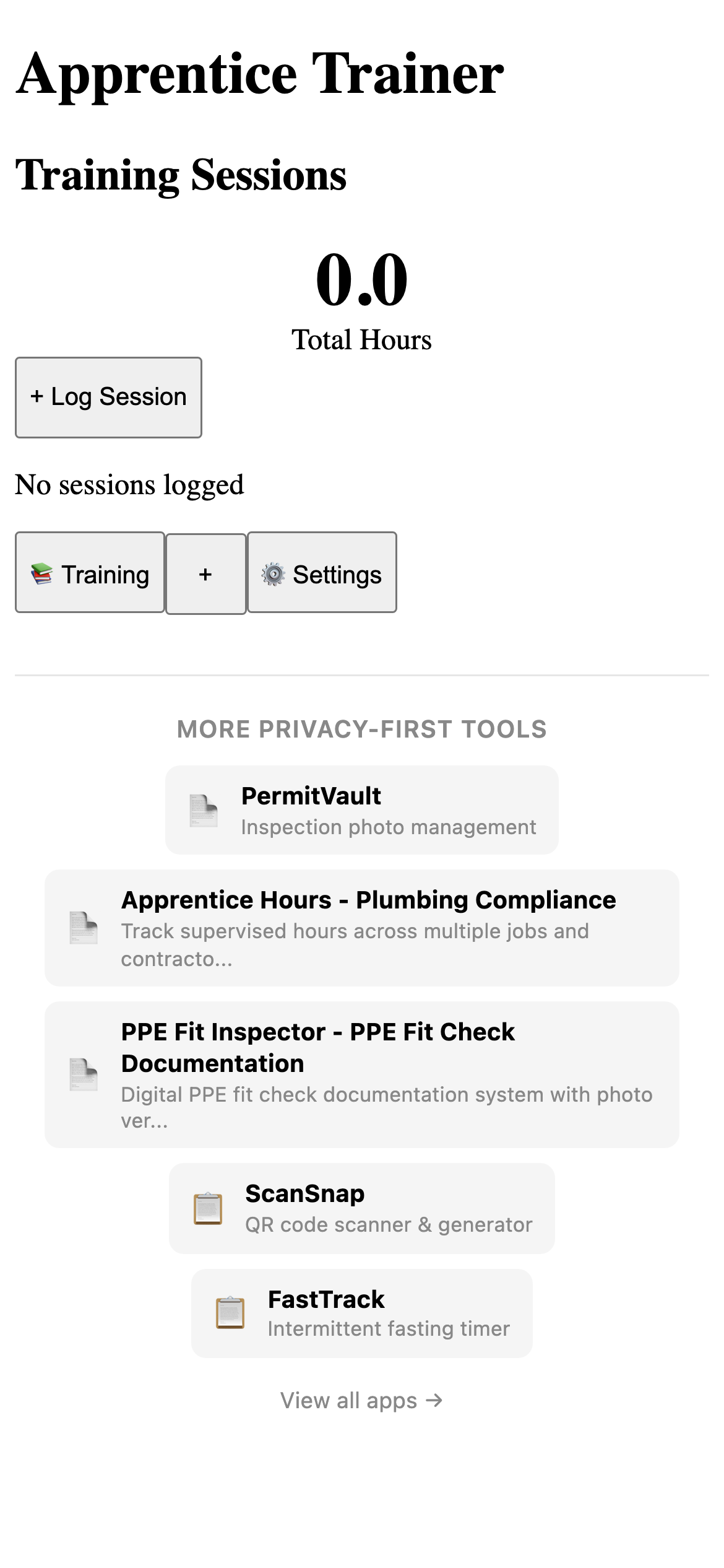 apprentice trainer Pro main interface